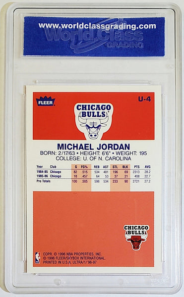 Michael Jordan Fleer Decade of outlets Excellence Graded WCG 10