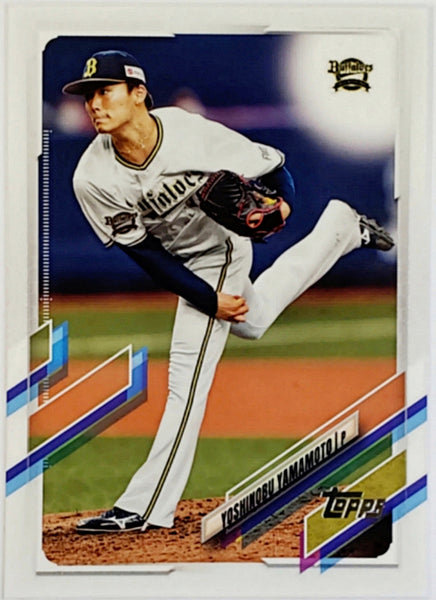 Yoshinobu Yamamoto Rookie NPB 2021 Topps NPB Japan #128, Orix, Dodgers