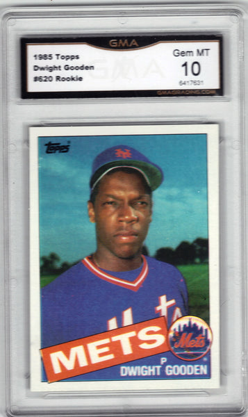  Dwight Gooden autographed baseball card (New York Mets Doc)  1985 Topps #620 First Year : Sports & Outdoors