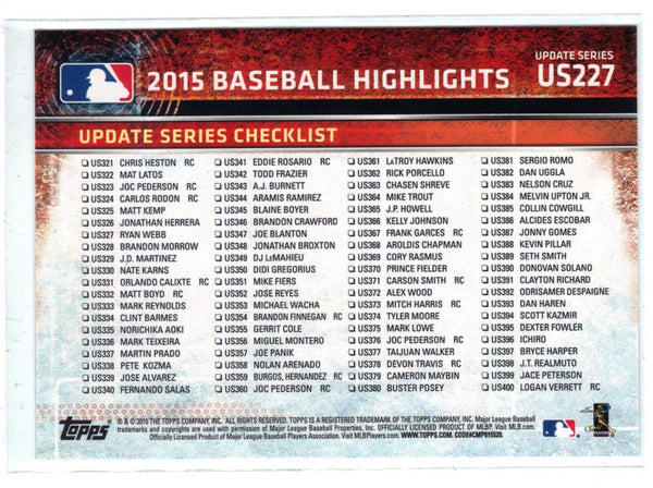 2015 Topps Update All-star Game Mike Trout 