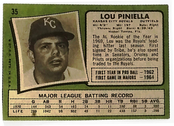 1971 Topps Greatest Moments Lou Piniella Earned Its Status – Wax Pack Gods