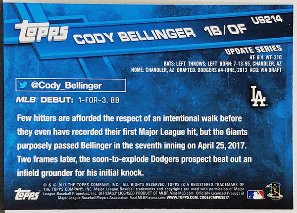 Lids Cody Bellinger Los Angeles Dodgers Autographed 2017 Bowman