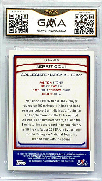 Gerrit Cole Rookie 2010 Topps USA Baseball #USA-25 UCLA Astros