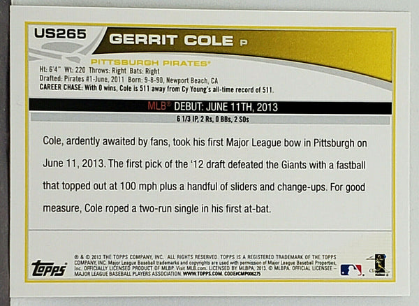 MLB 13 The Show - Pittsburgh Pirates Franchise - EP16 (Gerrit Cole MLB  Debut!) 