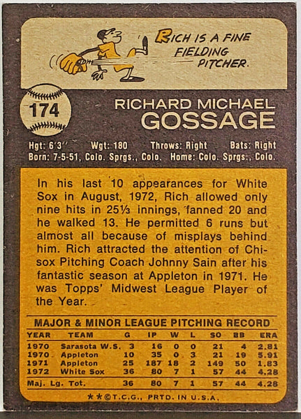 Lot Detail - GOOSE GOSSAGE'S 1973-74 SIGNED CHICAGO WHITE SOX GAME