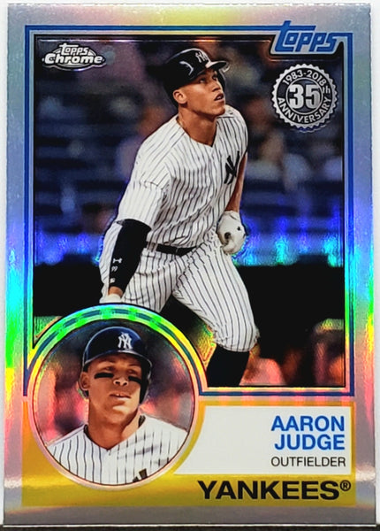 2018 Topps Chrome Aaron Judge 35th Anniv Refractor # 83T-1 Graded CGG hotsell 10 GEM MT