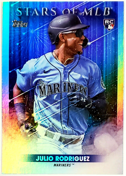 Julio Rodriguez Rookie Refractor Foil Stars 2022 Topps Update #SMLB-87