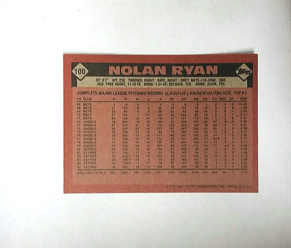 1986 Nolan Ryan Houston Astros Professional Model Home Jersey (SGC/Grob:  Superior)(MLB All-Star Season)