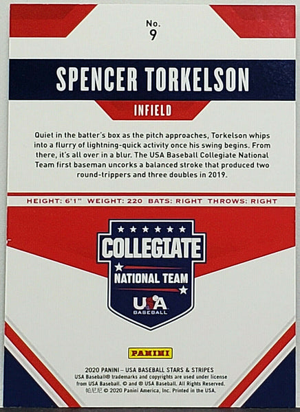 Spencer Torkelson Rookie 2020 Panini Stars & Stripes #9 Detroit Tigers