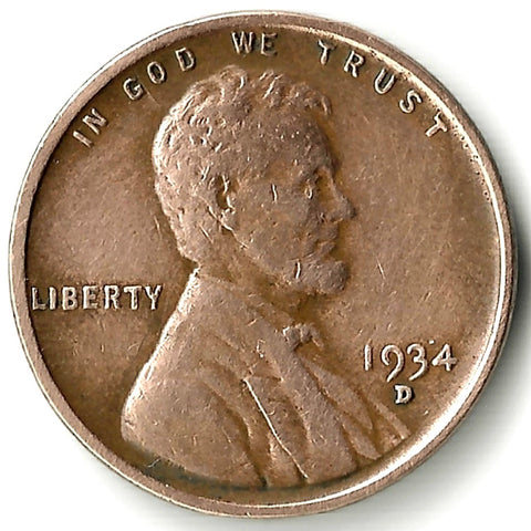 1934-D, Lincoln, Wheat, Cent, Coin, Penny, 1934, Denver, Mint, D, Pre-WWII, Pre World War II, Era, Detail, Lines, Shiny, Low Mintage, Semi, Key Date, Mint Mark, Mintmark, Copper, Wheatie, Wheat Ears, Detail, Wheat Back, Vintage, Rare, Metal, Antique, Collectible, Memorabilia, Invest, Hobby, Coins