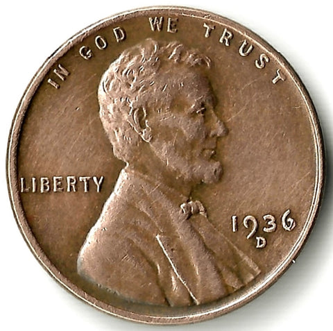 1936-D, Lincoln, Wheat, Cent, Coin, Penny, 1936, Denver, Mint, D, Pre-WWII, Pre World War II, Era, Detail, Lines, Shiny, Low Mintage, Semi, Key Date, Mint Mark, Mintmark, Copper, Wheatie, Wheat Ears, Detail, Wheat Back, Vintage, Rare, Metal, Antique, Collectible, Memorabilia, Invest, Hobby, Coins