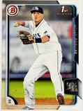 Adames, Willy, Rookie, 1st Bowman, 2015, Bowman, Prospects, BP61, BP-61, Topps, RC, Draft, Tampa Bay, Rays, Milwaukee, Brewers, Home Runs, Slugger, RC, Baseball, MLB, Baseball Cards