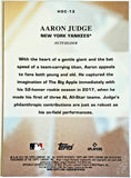 Judge, Aaron, Refractor, 2022, Topps, Chrome, Heart Of The City, HOC-13, MVP, ROY, Rookie Of The Year, Home Run Derby Champ, New York, Yankees, Bronx Bombers, Home Runs, Slugger, RC, Baseball, MLB, Baseball Cards