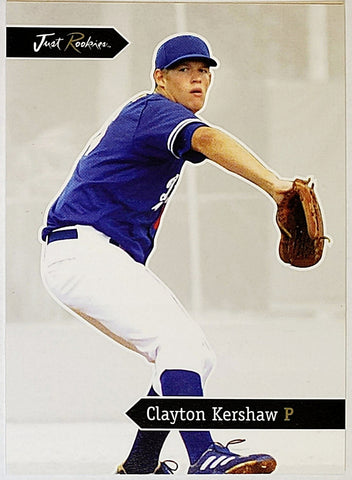 Kershaw, Clayton, Rookie, 2006, Just Rookies, JR-23, JR23, 23, Just Minors, RC, Cy Young, MVP, All-Star, ERA Title, Pitching Triple Crown, Gold Glove, Claw, World Series, Pitcher, Los Angeles, Dodgers, Pitcher, Strikeouts, Ks, Baseball, MLB, RC, Baseball Cards