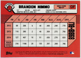 Nimmo, Brandon, Rookie, Silver Diamond, Refractor, Cracked Ice, Holo, Chrome, 1989 Bowman, Retro, 2014, Bowman, 89BIB-BLI, Topps, RC, Outfield, Defense, New York, Mets, Home Runs, Slugger, RC, Baseball, MLB, Baseball Cards