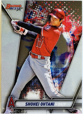 Ohtani, Shohei, 2nd Year, Chrome, Surface, 2019, Bowmans, Best, Bowman, 33, Topps, Rookie Of The Year, ROY, MVP, Pitcher, 2-Way, Japan, Japanese, Los Angeles, Angels, Anaheim, Dodgers, WBC, Strikeouts, Home Runs, Slugger, RC, Baseball, MLB, Baseball Cards