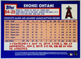 Ohtani, Shohei, Rookie, RC, Symbol, Error, 1984, Retro, 35th, Anniversary, Insert, 2019, Topps, Update, 84-25, Rookie Of The Year, ROY, MVP, Pitcher, Japan, Japanese, Los Angeles, Angels, Anaheim, Dodgers, WBC, Strikeouts, Home Runs, Slugger, RC, Baseball, MLB, Baseball Cards