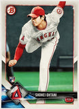 Ohtani, Shohei, Rookie, Flagship, 2018, Bowman, 49, Topps, RC, Rookie Of The Year, ROY, MVP, Pitcher, 2-Way, Japan, Japanese, Los Angeles, Angels, Anaheim,  Dodgers, World Series, WBC, Strikeouts, Home Runs, Slugger, RC, Baseball, MLB, Baseball Cards