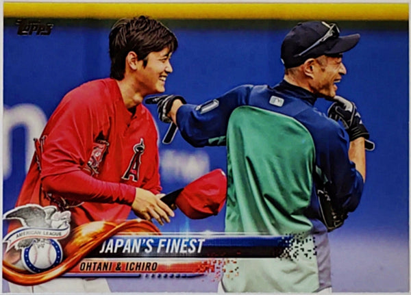 Shohei Ohtani Rookie w\Ichiro 2018 Topps Update #US153 Angels ROY, MVP