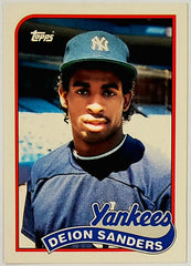 (1989) #24 Deion Sanders New York Yankees Baseball Card