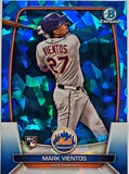 Vientos, Mark, Rookie, Blue, Sapphire, Refractor, Variation, 2023, Bowman, Chrome, 43, Topps, RC, Prospect, Draft, Speed, Power, New York, Mets, Home Runs, Slugger, RC, Baseball, MLB, Baseball Cards