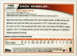 Wheeler, Zack, Rookie, Refractor, 2013, Topps, Chrome, 180, RC, New York, Mets, Philadelphia, Phillies, Pitcher, Strikeouts, Ks, Baseball, MLB, RC, Baseball Cards