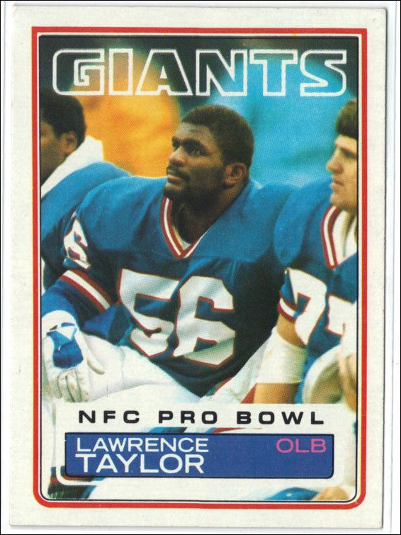 12) LAWRENCE TAYLOR NFL CARDS - NY GIANTS - HOF