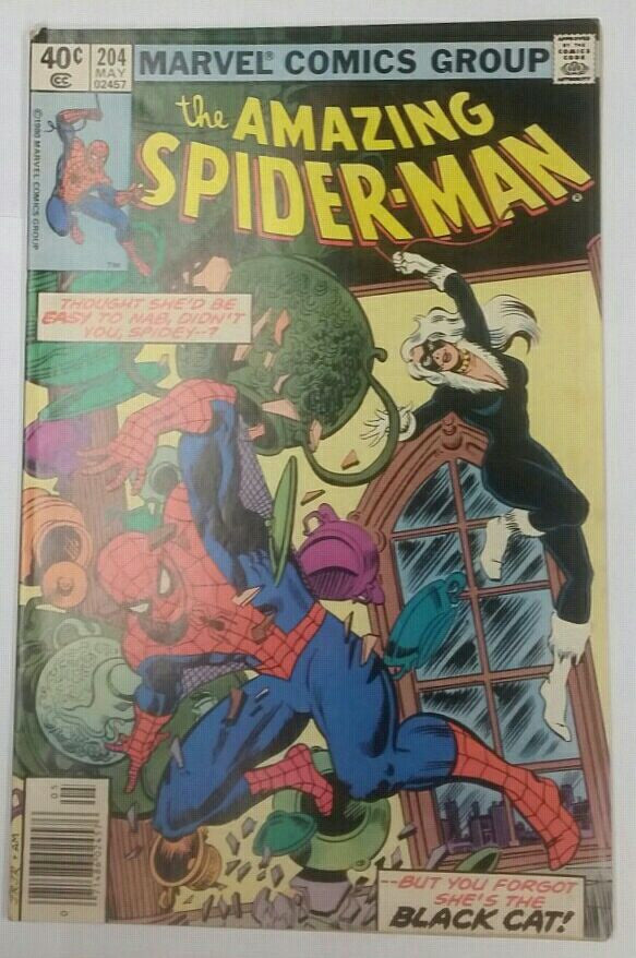 Amazing Spider-Man #204 Marvel Comics 1980 Black Cat, Dawn Starr, Nice