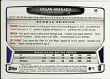 Arenado, Nolan, Rookie, 2013, Bowman, 41, Topps, RC, Platinum Glove, Fielding, Defense, 3rd Base, Gold Glove, All-Star, Silver Slugger, Colorado, Rockies, St Louis, Cardinals, Home Runs, Slugger, RC, Baseball, MLB, Baseball Cards