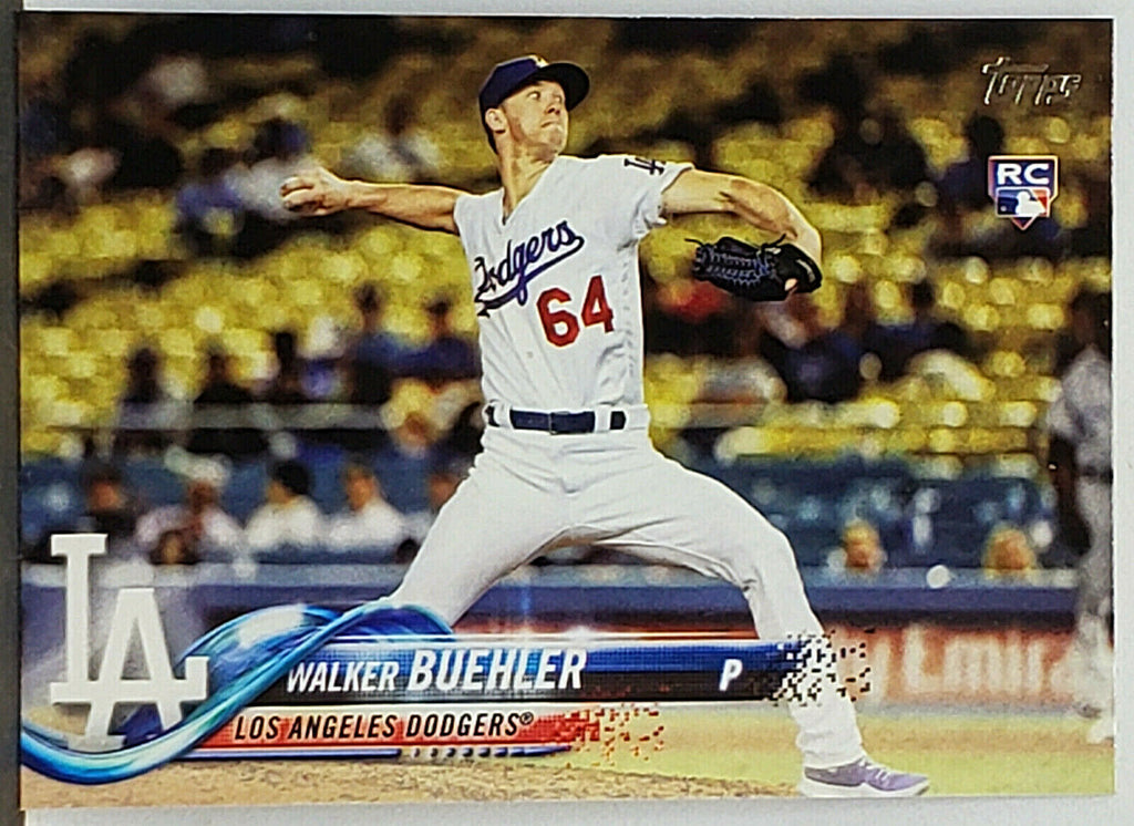 Walker Buehler baseball card Rookie (Los Angeles Dodgers Pitcher