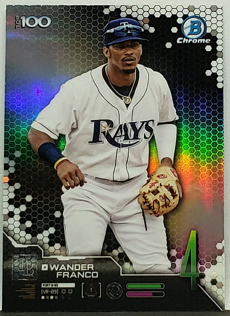 Wander Franco Rookie Refractor 2019 Bowman Chrome Top 100 #BTP-4 Rays!