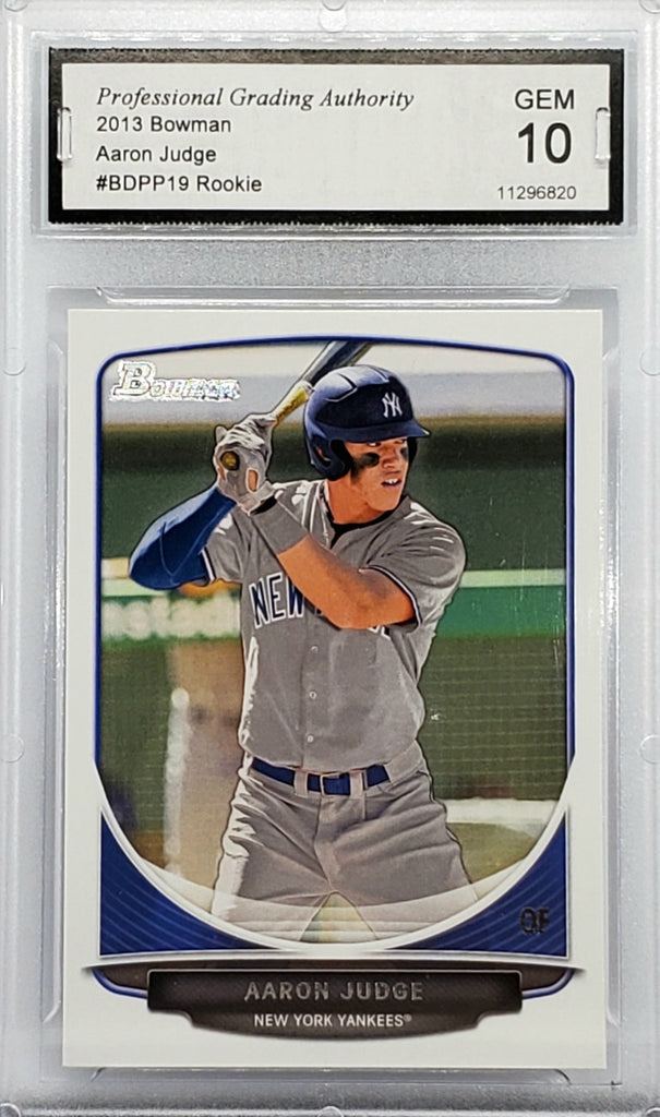 AARON JUDGE 2015 BOWMAN DRAFT Topps 1ST GRADED 10 ROOKIE CARD NEW YORK  YANKEES