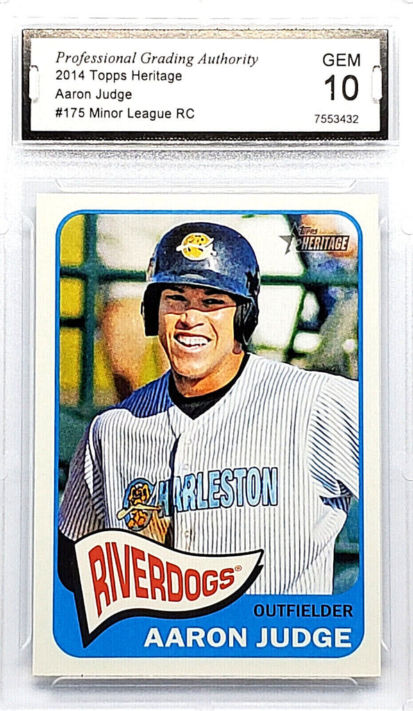 Aaron Judge Signed 2014 Topps Heritage Minors #175 Baseball Card