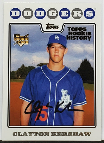 Clayton Kershaw Rookie Card 2008 Topps Update UH240 Dodgers 