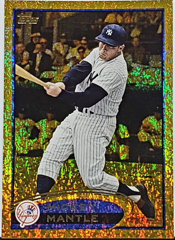 Mickey Mantle Gold Sparkle, Error Card, 2012 Topps #7, HOF, Yankees! –