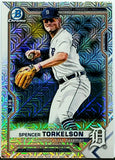 Torkelson, Spencer, Rookie, Mega Box, Refractor, Mojo, 2021, Bowman, Chrome, Prospects, BCP-187, Topps, RC, Detroit, Tigers, Prospect, Home Runs, Slugger, RC, Baseball, MLB, Baseball Cards