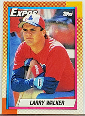 1990 Topps #757 Larry Walker Montreal Expos Baseball Card PSA 9